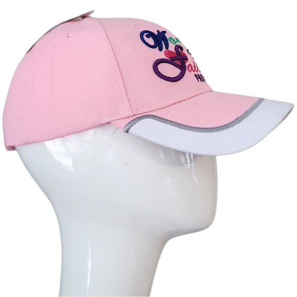 WOMEN OF FAITH Pink Embroidered Christian Ball Cap - New With Tags Women's OS - Picture 2 of 7